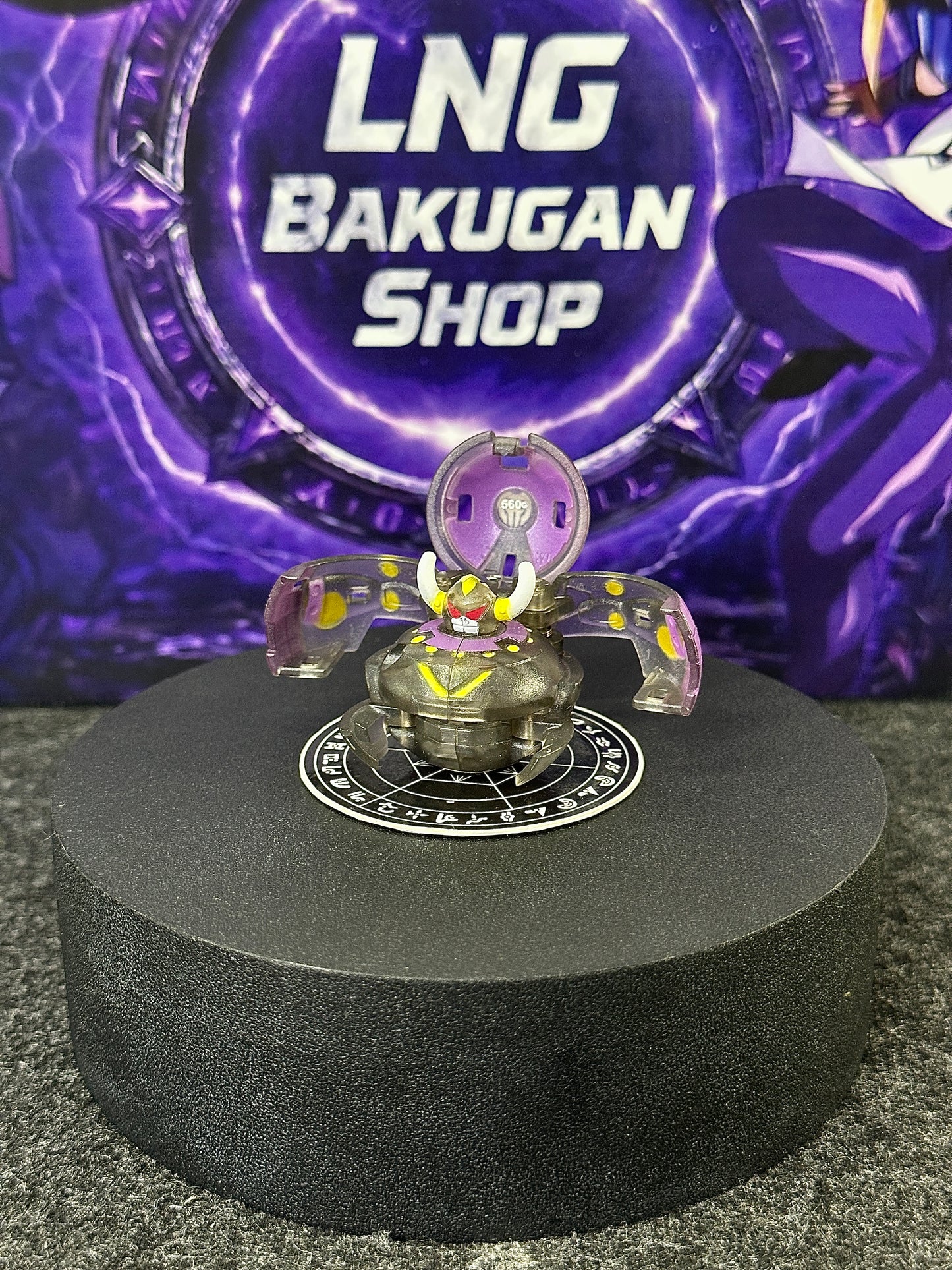 Bakugan Shadow Vulcan Darkus Clear B2